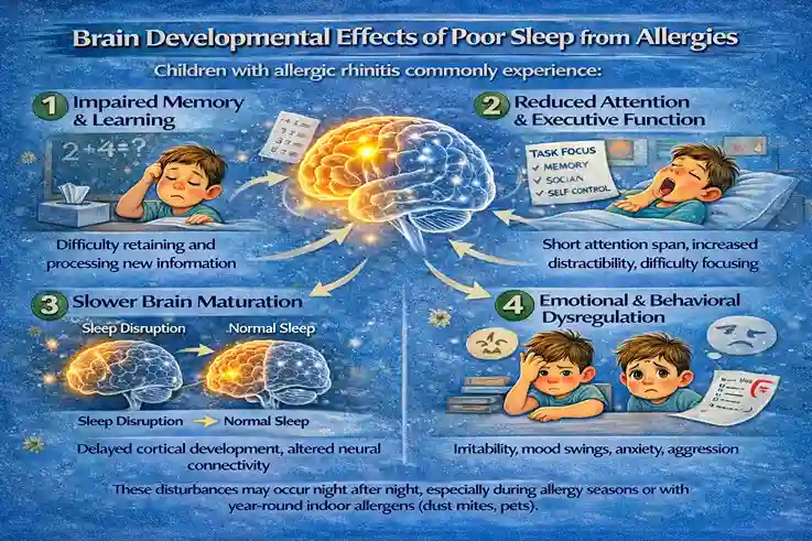 brain effects of poor sleep from allergies children