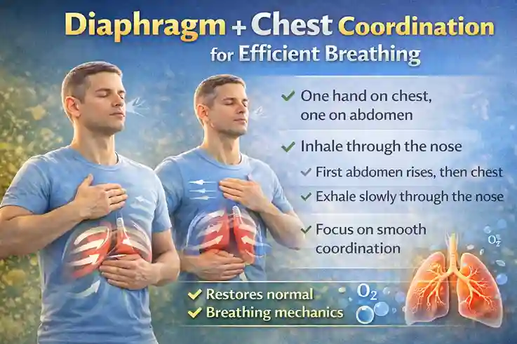 diaphragm chest coordination efficient breathing