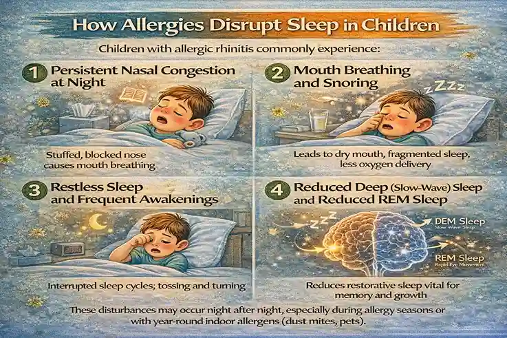 how allergies disrupt sleep in children