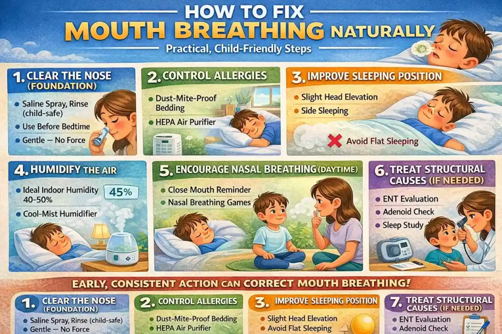how to fix mouth breathing naturally children step by step 11zon