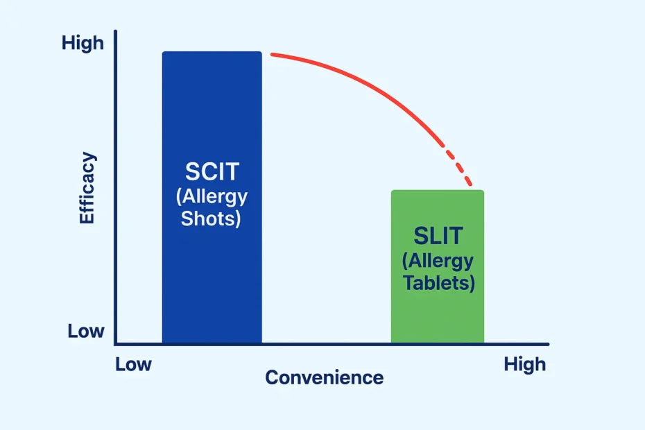 scit vs slit efficacy vs convenience comparison graph