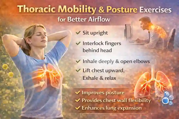 Thoracic mobility and posture exercise to improve airflow and chest flexibility