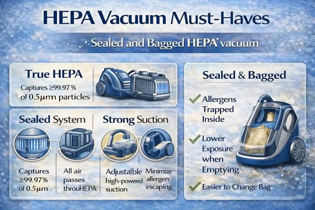 1 hepa vacuum must haves allergy safe features infographic