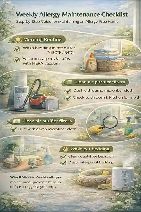 1 weekly allergy maintenance checklist allergic rhinitis