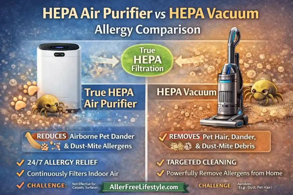3 hepa air purifier vs hepa vacuum allergy comparison