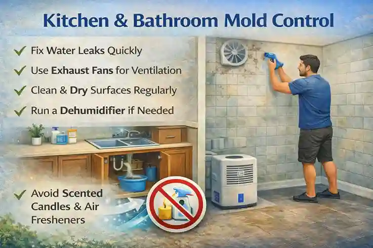 3 kitchen bathroom mold moisture control allergy