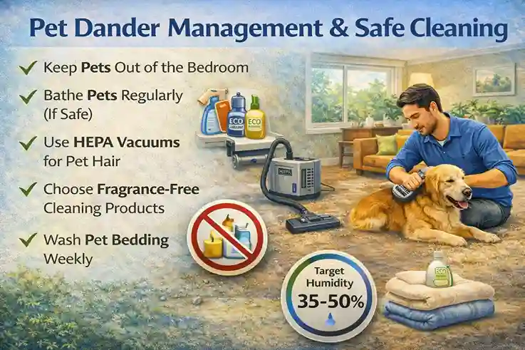5.pet dander management fragrance free cleaning