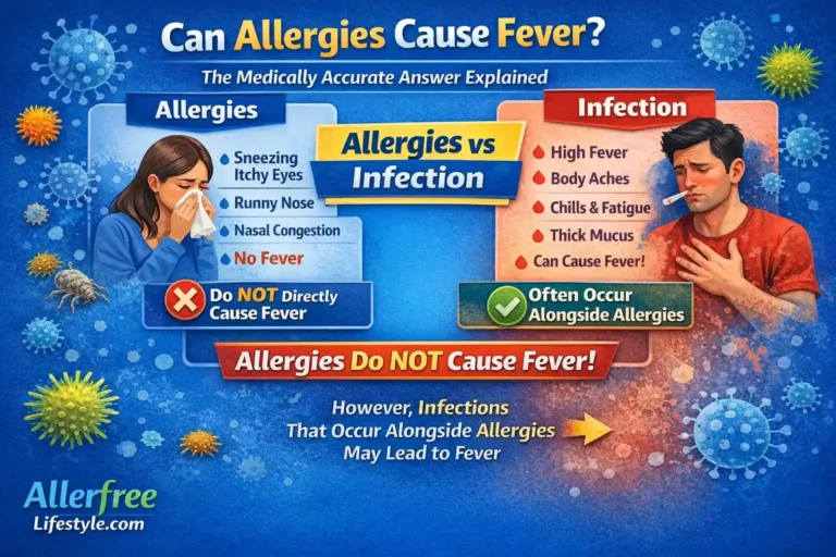 1 can allergies cause fever infographic