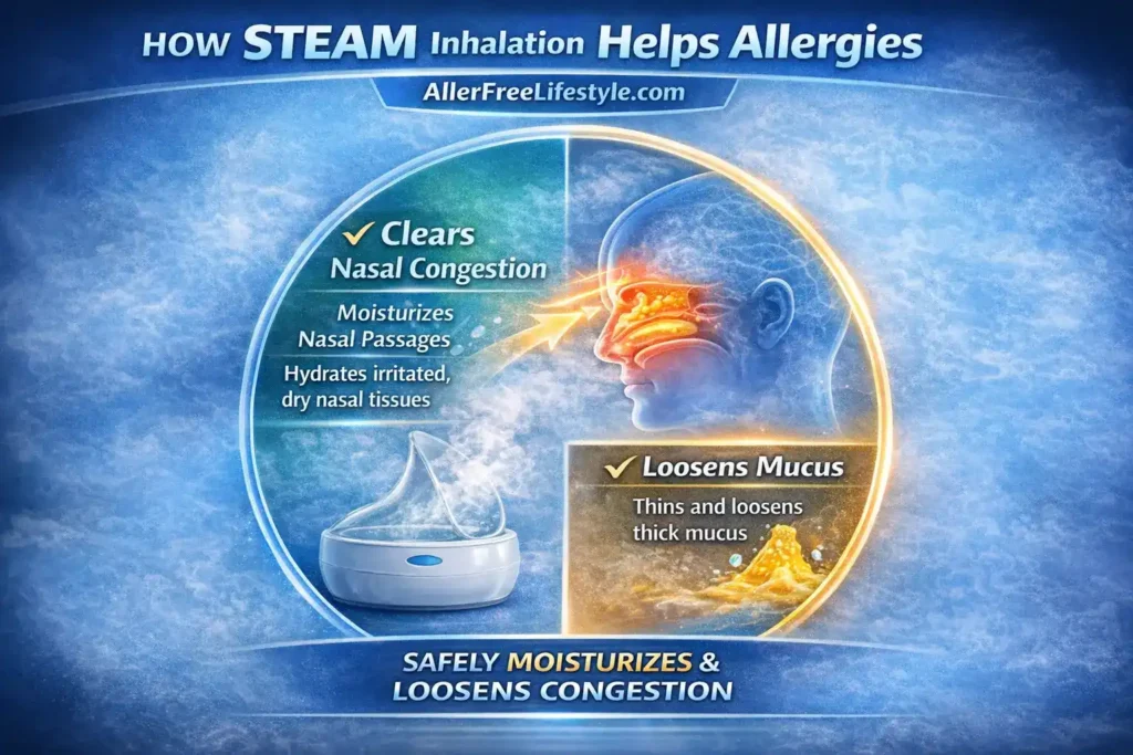 1 how steam inhalation helps allergy pie chart