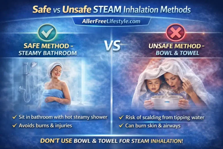 2 safe vs unsafe steam inhalation for allergy