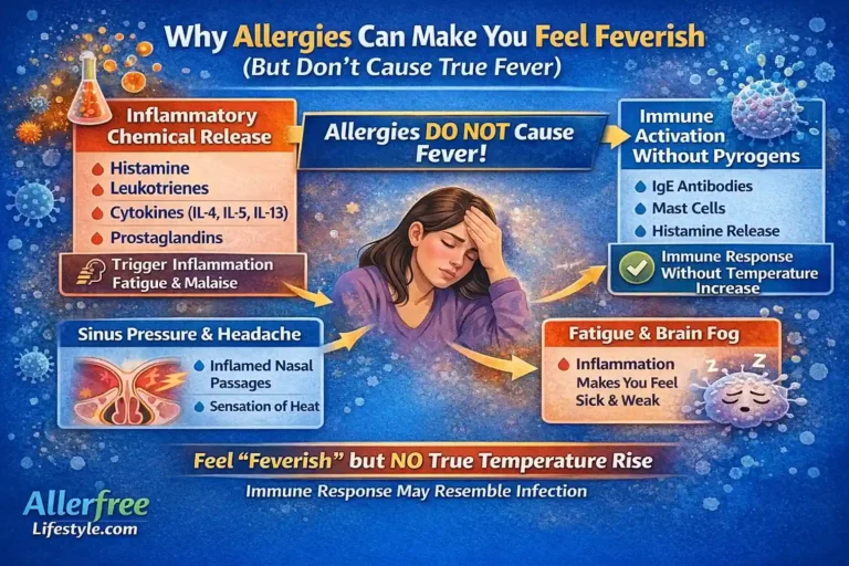 2 why allergies feel feverish but no true fever infographic