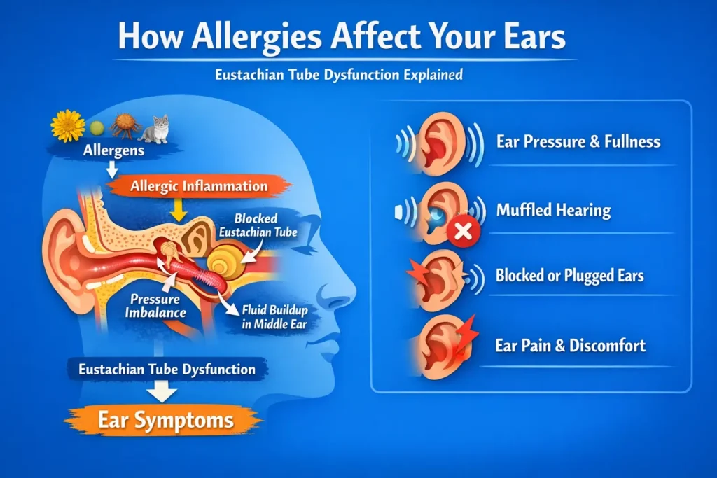 1 how allergies affect ears eustachian tube dysfunction infographic.webp