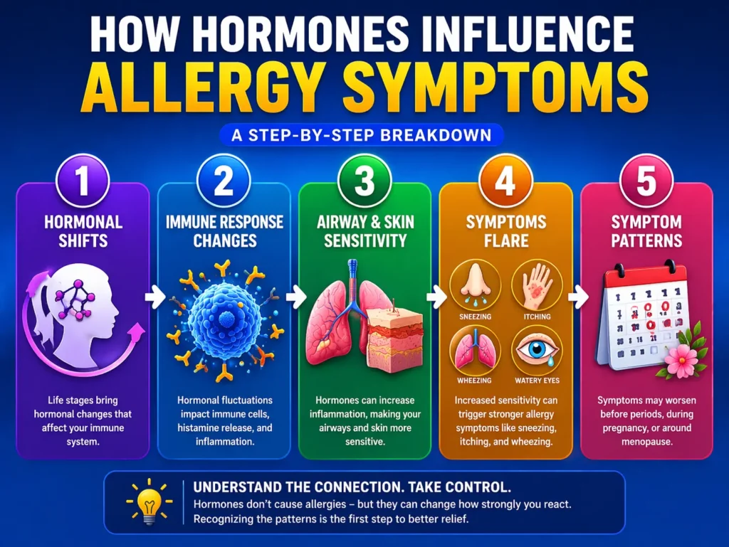 1 hormones influence allergy symptoms step by step breakdown