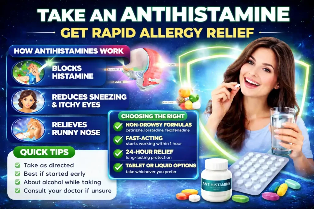 3 take antihistamine fast allergy relief allergic rhinitis